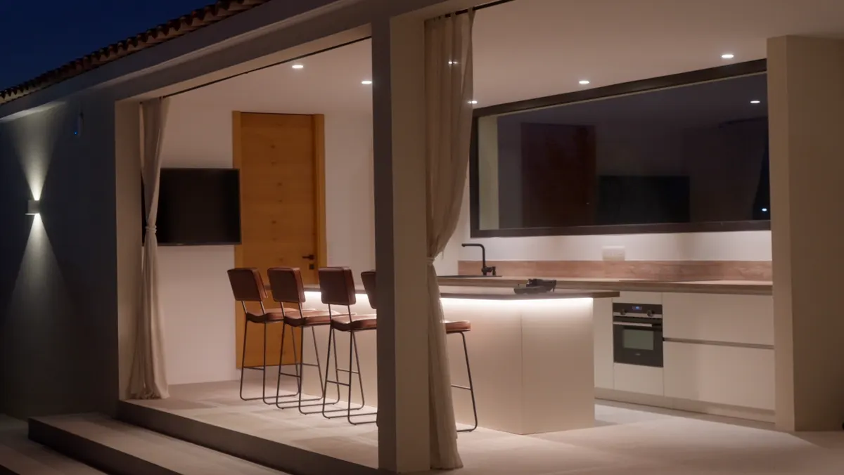 Soirée · Villa · Cuisine, le soir